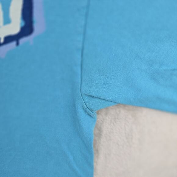 Vintage Volcom Shirt Mens XL Blue Script Logo Graphic Tee Y2K Skater Surf - Picture 5 of 9